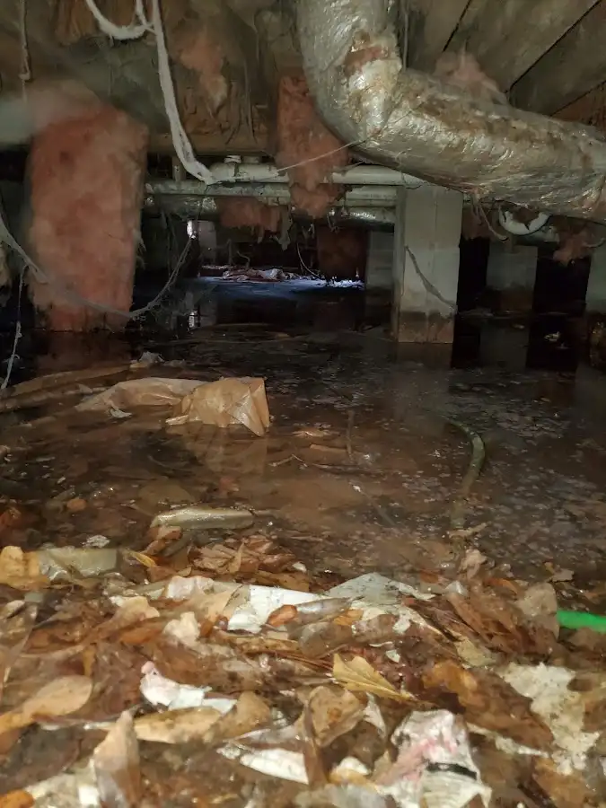 Crawl space flood assessment for Commercial Water Damage Restoration in Lehigh