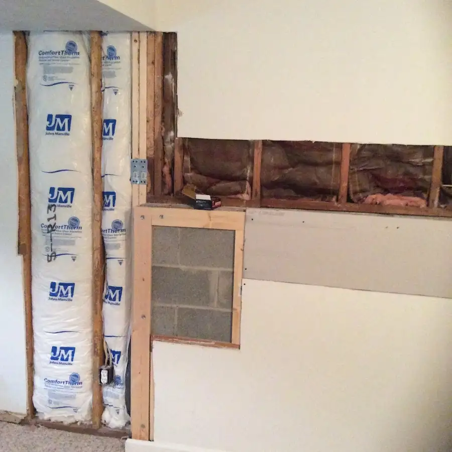 Wall insulation replacement during Contents Cleaning & Restoration in Lehigh